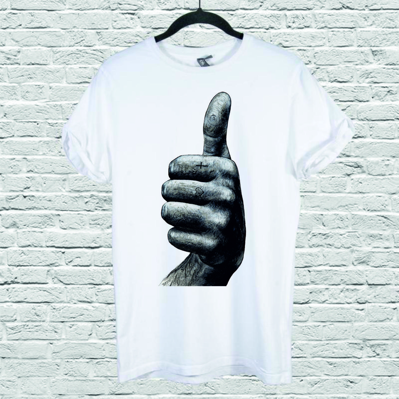 Футболка YOUstyle Thumbs-up 0138 M White