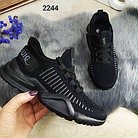 Женские черные текстильные кроссовки на пенковой подошве "NUIG" 36=23.4 см
