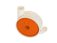 Мебельный ролик OgTM Disky2 80 со стопором оранжевый/белый