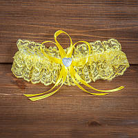 Желтая подвязка для невесты (арт. G-009)