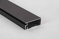 Алюминиевый рамочный профиль для мебельных фасадов М12 длина 5,95м черный Brush (цена 1пог.м)
