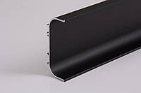 Профиль алюминиевый для фасадов без ручек С-образный длина 5,95м черного цвета (Профиль ФБР С) (цена 1пог.м)