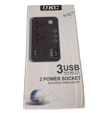 Перетворювач UKC 12-220V 200W з LCD і USB 7064, фото 4