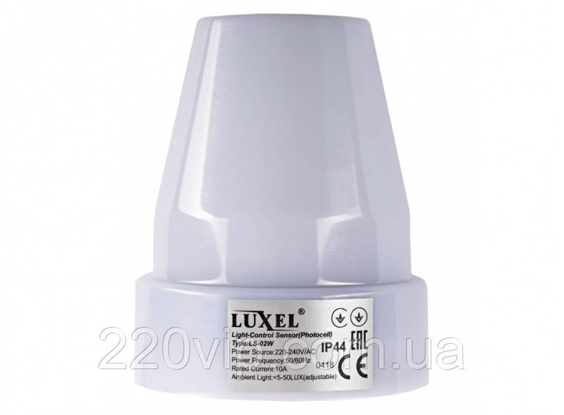 ДАТЧИК СВЕТА 10A IP44 LS-02W luxel, освітленості, сутінковий датчик, для світильників вуличний