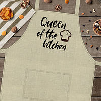 Фартук с надписью Queen of the kitchen (Королева кухни) подарок