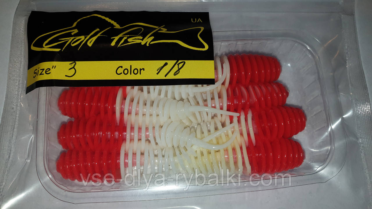 Силикон Шмель 3" сьедобный "Gold fish" color 1/8