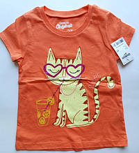 Футболка для девочки 3 года (рост 93-98 см) "Кошка"OshKosh / дитяча футболка для дівчинки 3р.(ріст 93-98 см)