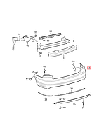 Бампер задний VW Passat B8 USA 2015-2018     561807421KGRU