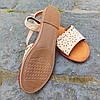 Сандалі Шльопанці босоніжки на застібці на плоскій підошві літні руді коричневі, бежеві, фото 9