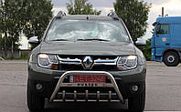 Кенгурятник (передня захист) Renault Duster (з написом)