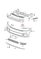 Бампер передний VW Passat B8 USA 2015-2019     561807217D GRU