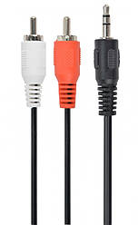Аудіо кабель Cablexpert CCA-458-2.5M, 3.5мм/2хRCA male 2.5м