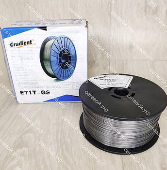 Флюсова зварювальний порошковий дріт для напівавтомата Gradient E71T-GS 0.8 мм, фото 1