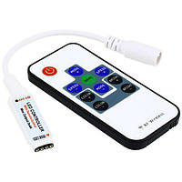 RGB Контролер 12V 6А 72W RF для світлодіодних кольорових LED стрічок, з пультом дистанційного керування