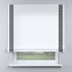 Римська фото штора біла з кантом чорним. Безкоштовна доставка.