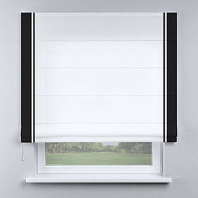 Римська фото штора біла з кантом чорним. Безкоштовна доставка.