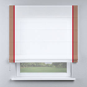 Римська фото штора біла з кантом бежевим. Безкоштовна доставка.