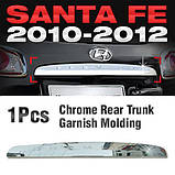 Хром накладка на задню планку номера Hyundai Santa Fe 2006-2009 (Autoclover/Корея/B743), фото 3