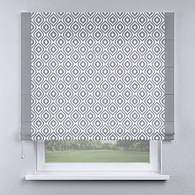 Римська фото штора з кантом сірим. Безкоштовна доставка.