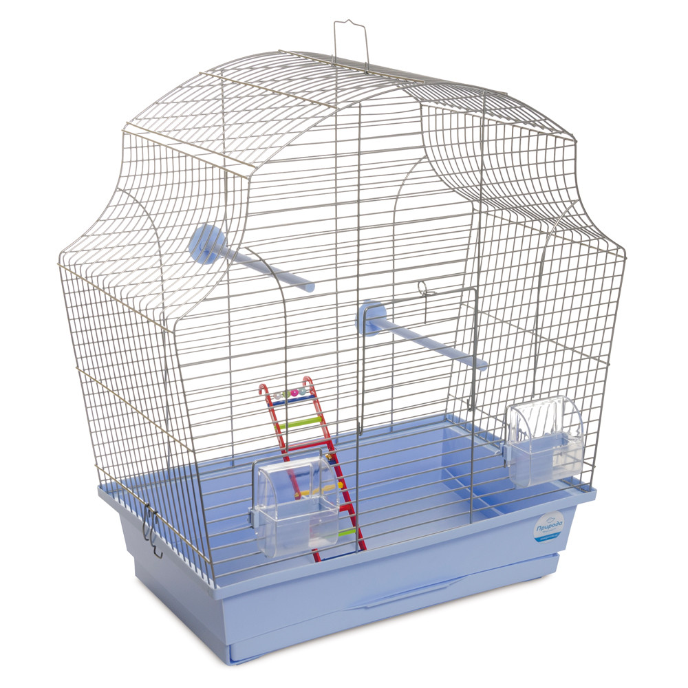 Клітка для птахів Природа Мері хром/світло-блакитна 44*27*54