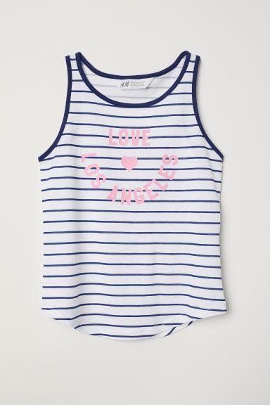 Майка біла в синю смужку Love Los Angeles H&M р.146/152 см (10-12 років)