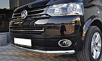 Защита переднего бампера (ус одинарный) Volkswagen T5 (Transporter) 2003-2009