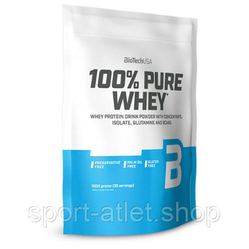 Протеїн BioTech 100% Pure Whey, 1  кг Банан