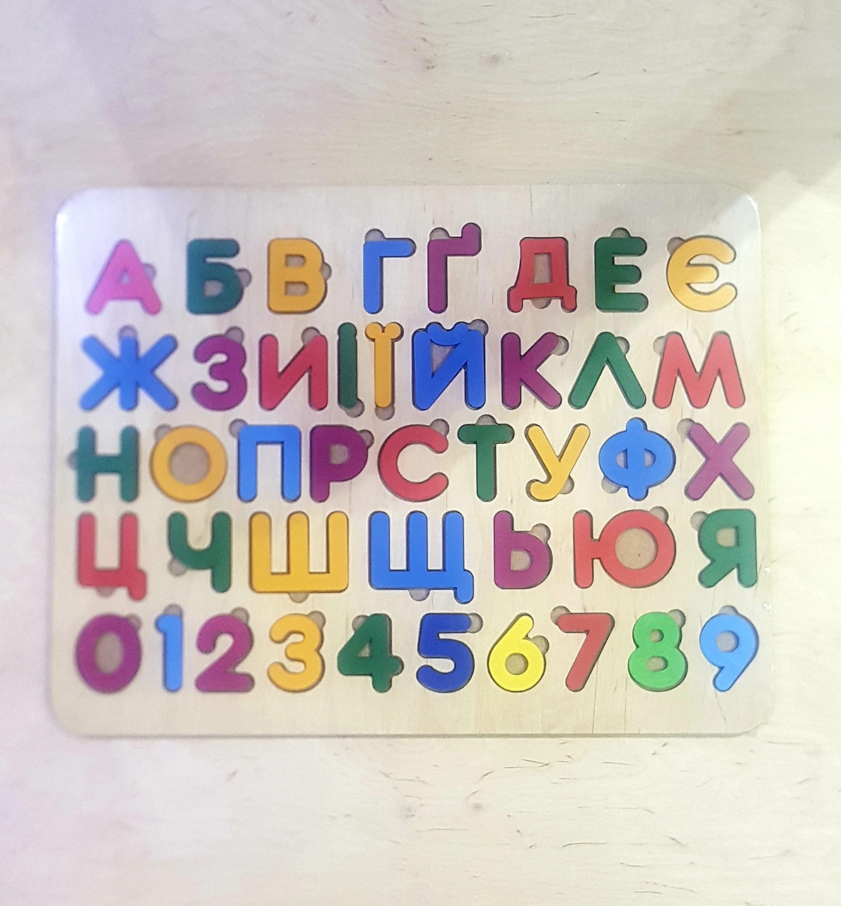 Дерев'яна кольорова абетка, фото 1