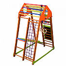 Дитячий різнокольоровий ігровий майданчик з гіркою «BambinoWood Plus» ТМ Sportbaby, розмір 1.7х0.85х1.32м, фото 2