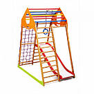 Дитячий різнокольоровий ігровий майданчик з гіркою «KindWood Plus 1» ТМ Sportbaby, розмір 1.5х0.85х1.32м, фото 3