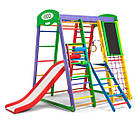 Дитячий різнокольоровий ігровий майданчик з гіркою «Акварелька Plus 3» ТМ Sportbaby, розмір 1.5х1,24х1.32м, фото 3