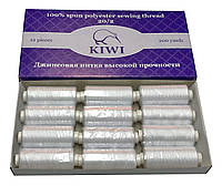 Нитка 20/2 армована Біла 301тон 200ярдов підвищеної міцності Kiwi
