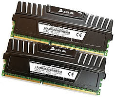 Пара оперативной памяти Corsair Vengeance DDR3 16Gb (8GB+8GB) 1600MHz 12800U 2R8 CL10 (CMZ16GX3M2A1600C10) Б/У