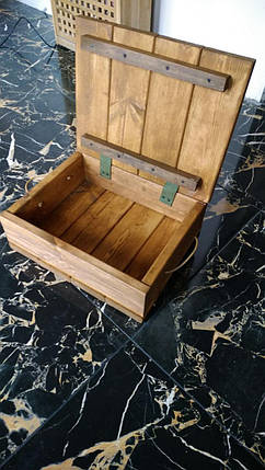 Ящик дерев'яний із кришкою для подарунків, суперякість, фото 2