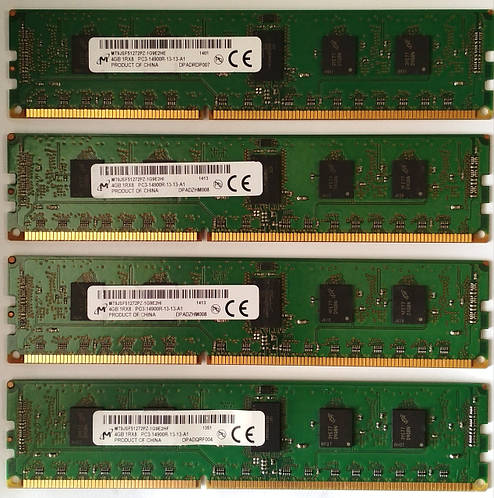 Купить 16Gb 4*4gb DDR3 1866 PC3 14900R 1Rx8 Micron RAM Серверная память ...