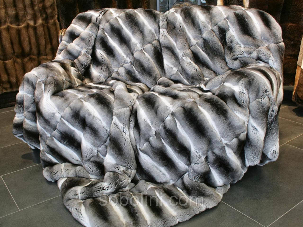 Одеяло из натурального меха шиншиллы - фото 6 - id-p995461897