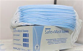 Маска медична захисна тришарова MEDICOM SAFE+MASK ECONOMY 50 шт./пач.
