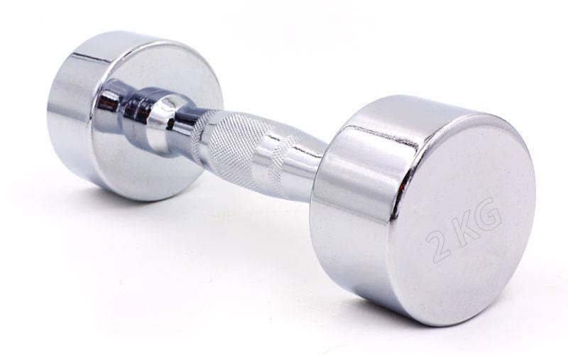 Гантель хромована RECORD SC-8017-2 (1X2 кг ) шт., фото 1