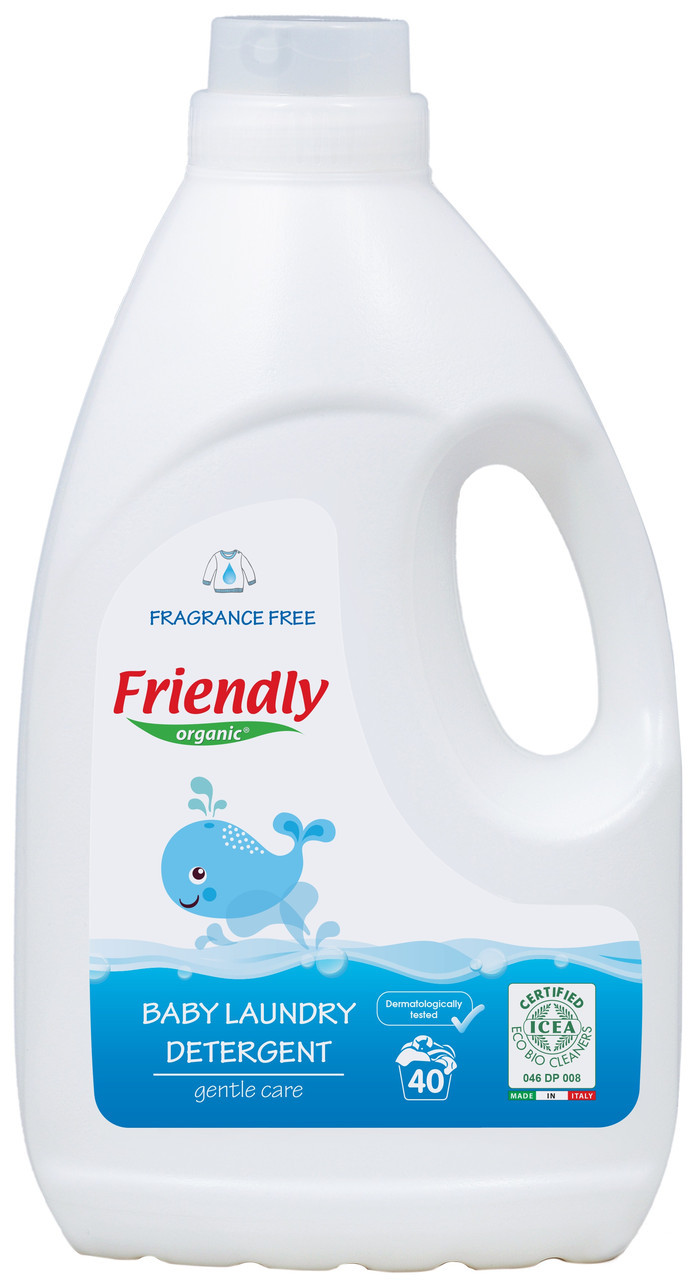 Органічний рідкий пральний порошок Без Запаху Friendly organic, 2 л (40 прань)