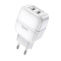 Зарядний пристрій HOCO Highway dual port charger C77A |2USB, 2.4 A| Білий