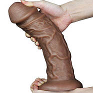 10.5 realistic chubby vibrating dildo   | Puls69, фото 4