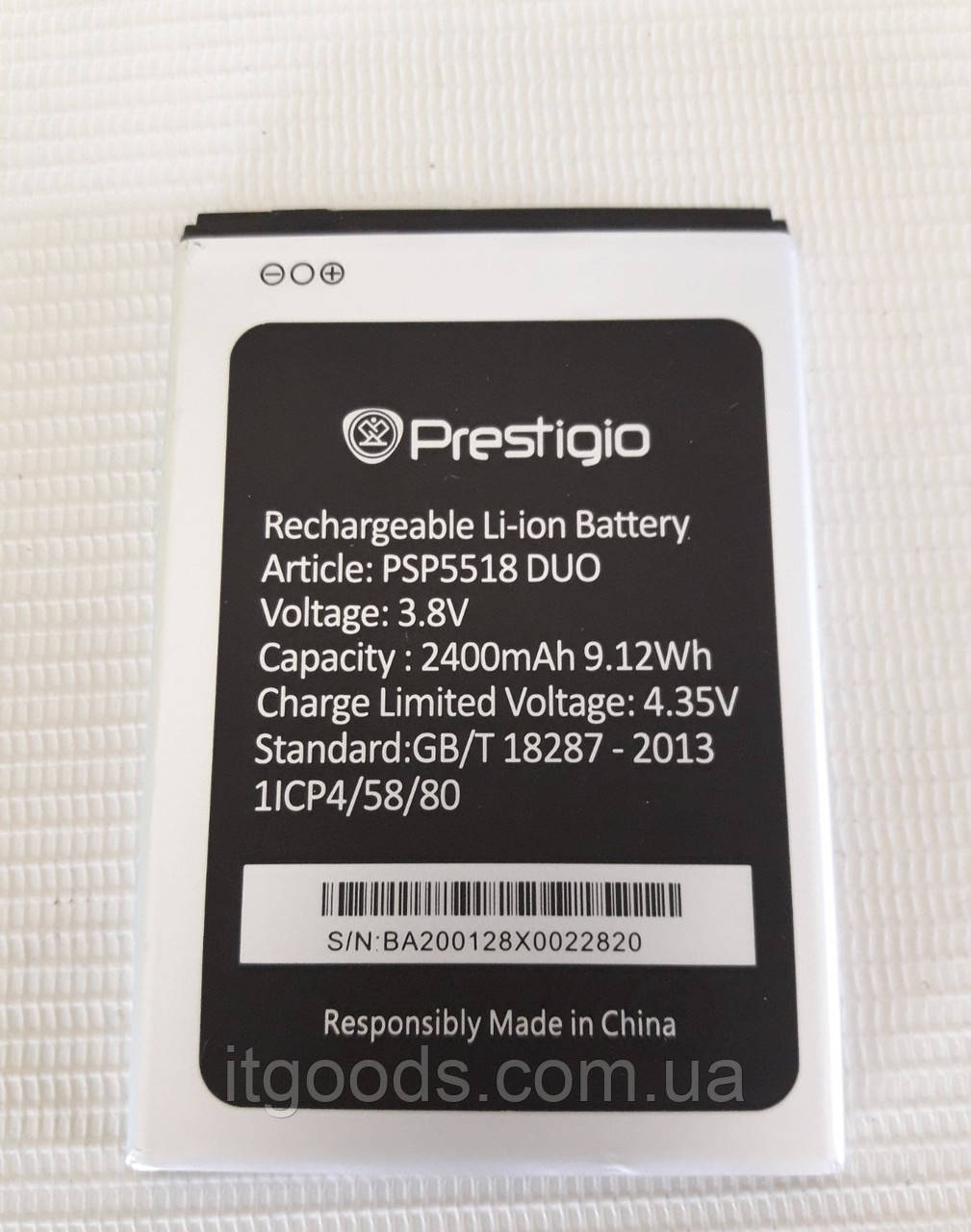 Оригинальный аккумулятор ( АКБ / батарея ) для Prestigio MultiPhone Muze X5 5518 Duo 2400mAh - фото 1 - id-p1161591393