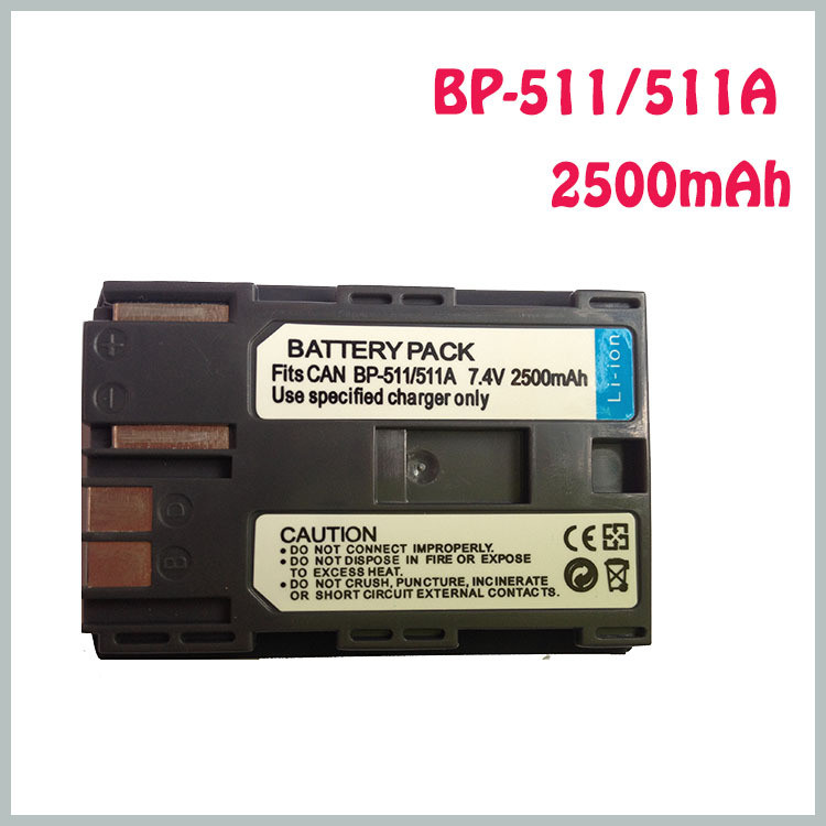 Акумулятор для фотоапаратів та відеокамер CANON - BP-511a (аналог) - 2500 ma