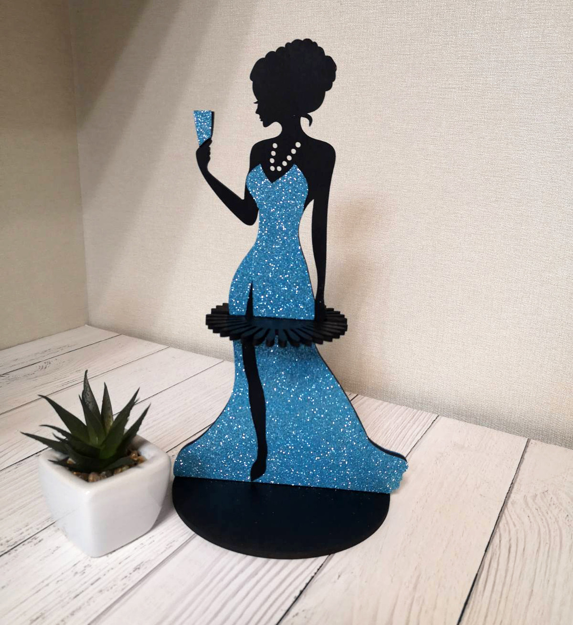 Підставка для серветок "Lady in blue light"