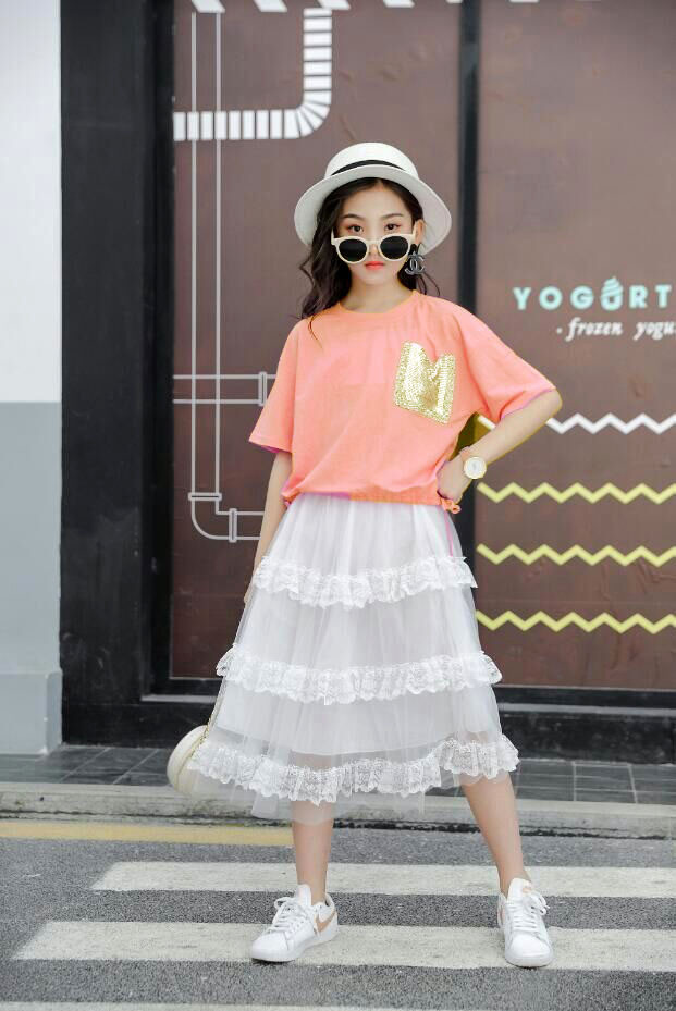 Костюм для дівчинки з спідницею "Пайетка", фото 1