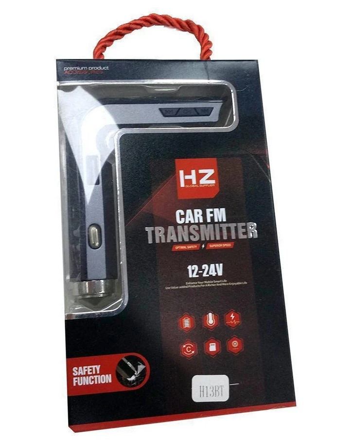 FM модулятор H13BT | Автомобільний трансмітер | FM-передавач для авто від прикурювача