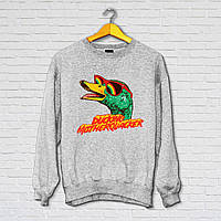 Жіночий світшот з оригінальним принтом Push IT "Ducking mother quacker" XS, Сірий