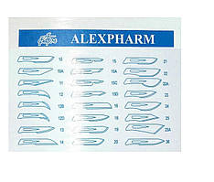 Лезо скальпеля одноразове №24 "ALEXPHARM"