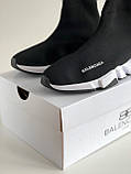 Кросівки жіночі Balenciaga Speed Trainer Black White, підошва біла з чорним Київ, фото 9