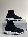 Кросівки жіночі Balenciaga Speed Trainer Black White, підошва біла з чорним Київ, фото 10